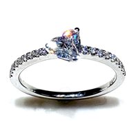 Ringe Fabio Collection Dame Form in Weißgold Diamante AN067#CUO.50OBLU